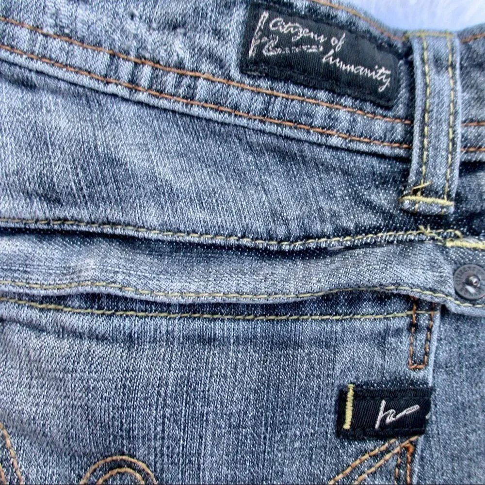 Citizens of Humanity Gray Distressed Ankle Jeans - Picture 6 of 9